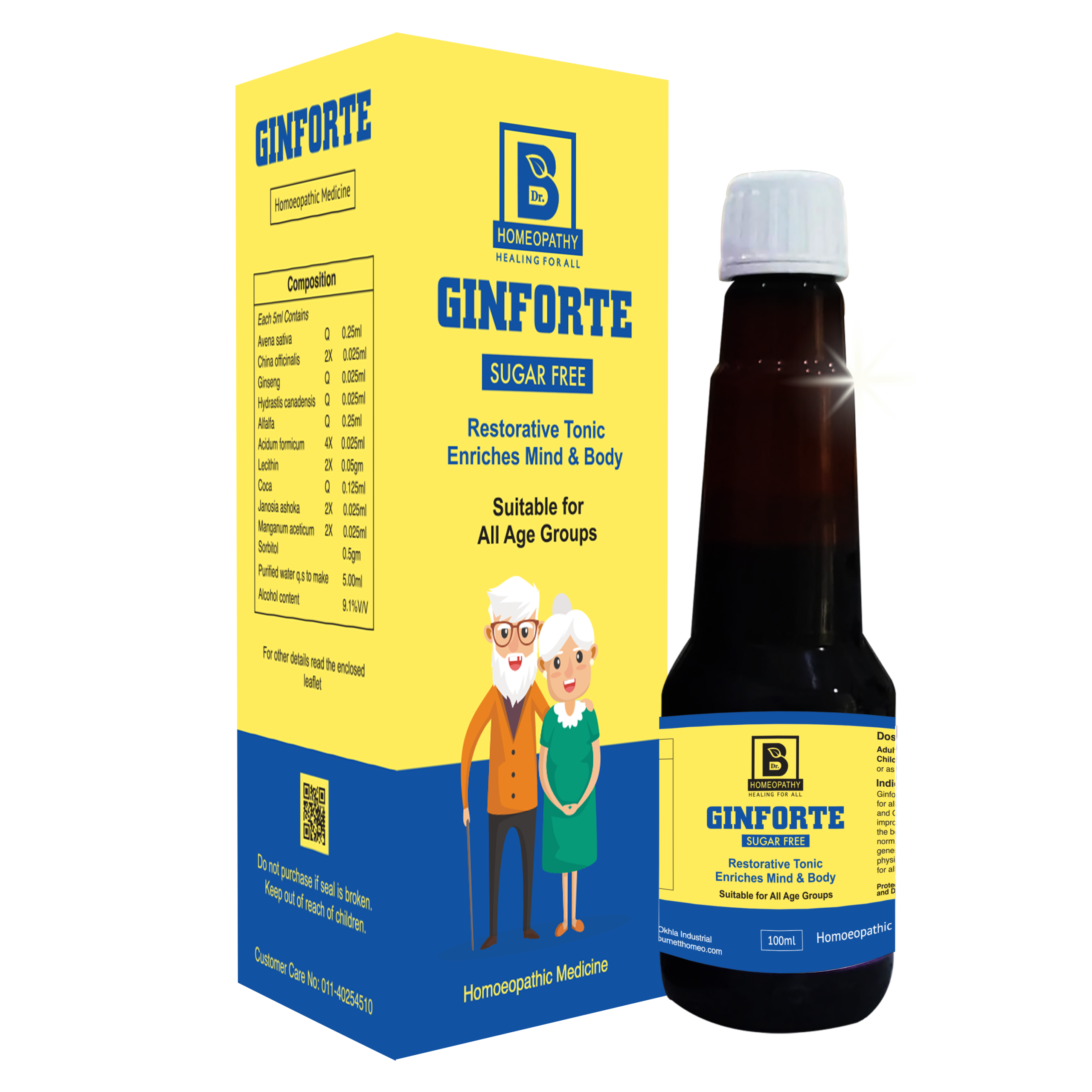 Ginforte suger free syrup mockup GINFORTE - Image 1